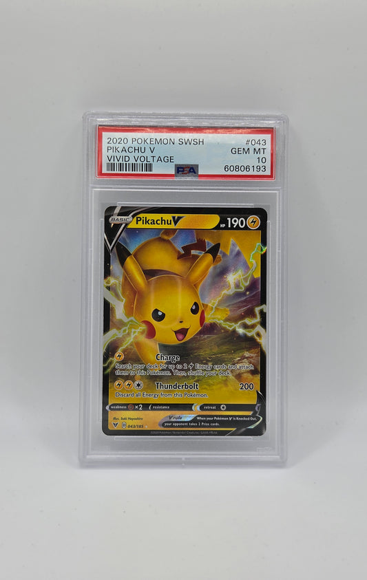 PIKACHU V 043 PSA 10