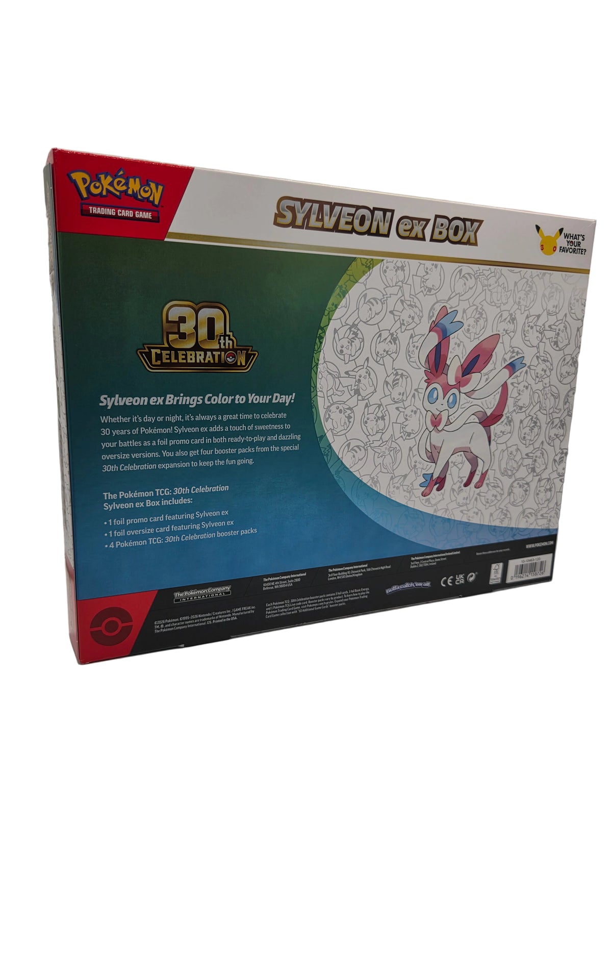 30TH ANNIVERSARY CELEBRATIONS EX BOX SYLVEON OR GRENINJA POKÉMON TCG