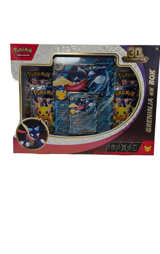 30TH ANNIVERSARY CELEBRATIONS EX BOX SYLVEON OR GRENINJA POKÉMON TCG